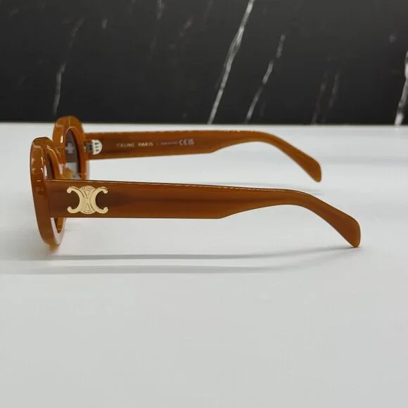 NEW CELINE CL40194U 45A ORANGE WOMEN OVAL SUNGLASSES CELINE NEW CELINE CL40194U 45A ORANGE WOMEN OVAL SUNGLASSES CELINE main image 2